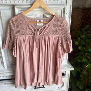 - Blush pink blouse